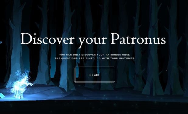 Take Pottermore's Patronus quiz and find out if you're a dolphin