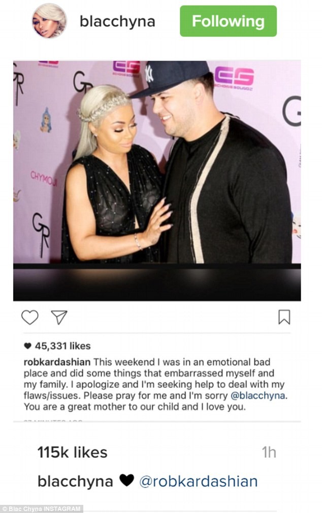 Rob Kardashian Attacks Blac Chyna on Instagram