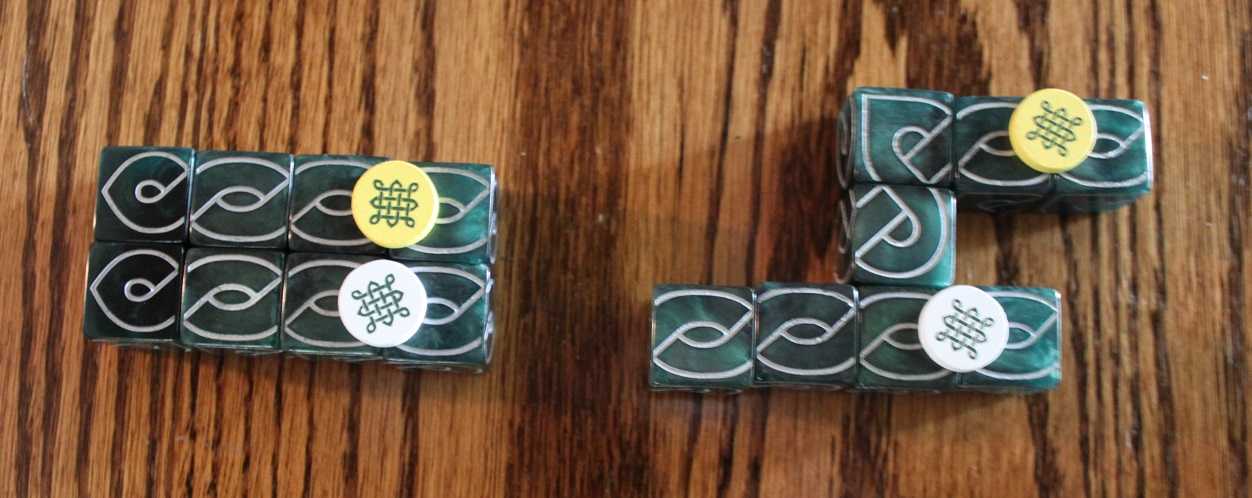 Unboxing Knot Dice from Black Oak Games, games and puzzles using custom  knotwork dice