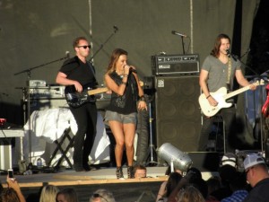 Jana Kramer getting the crowd involved at the Mid State Fair in Paso Robles, Calif. Property of Shelby Parker/PopWrapped
